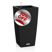 Кашпо Lechuza Cubico Cottage 30 Black со скидкой