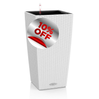 Кашпо для цветов Lechuza Cubico Cottage 30 White со скидкой