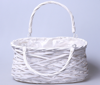 Корзина плетеная для подарков белая